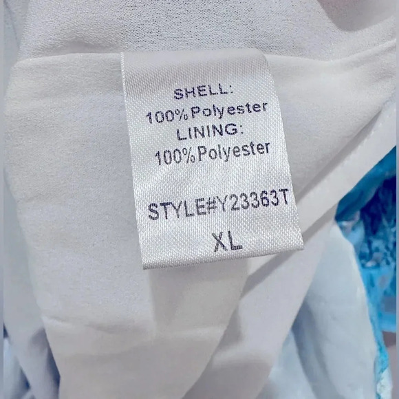 New Tuckernuck Pomander Place Blue Daisy Jacquard Kenzo Long Sleeve Mini Dress - Picture 13 of 14